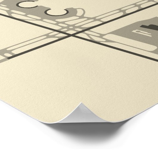 Diagram-Poster van de luchthaven van Kansas (MCI) Poster (Hoek)