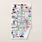 Diagramme de câblage de moto. (Serviette à main)