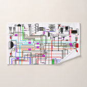 Diagramme de câblage de moto. (Serviette à main)