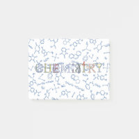 Diagramme de chimie motif et typographie post-it n