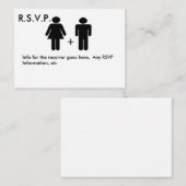Diagramme de couple Carte RSVP amusante (Devant / Derrière)