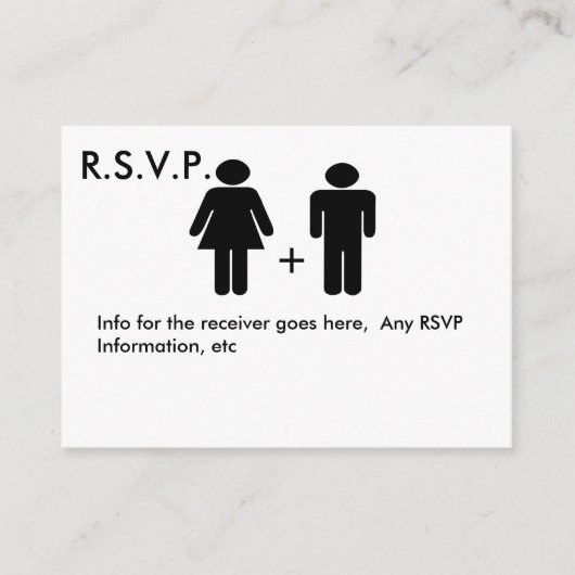 Diagramme de couple Carte RSVP amusante (Devant)