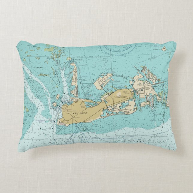 Diagramme de Key West et coussin nautiques de (Devant)