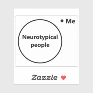 Diagramme de Venn non typique Autocollant en vinyl