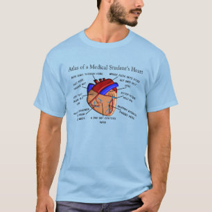 Diagramme drôle de coeur de T-shirt d'étudiant e