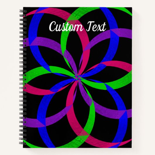 Diagramme multicouleur 8 Carnet spiral géométrique (Devant)