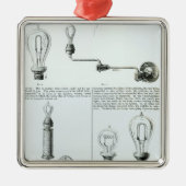 Diagrammen van lampen en steunen daarvan metalen ornament (Voorkant)