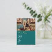 DIALECTICA MONOGRAM, blauw groen bruin Visitekaartje (Staand voorkant)