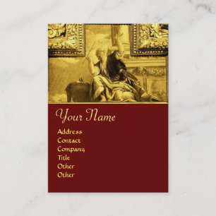 Dialectica Monogram, goudgeel rood Visitekaartje