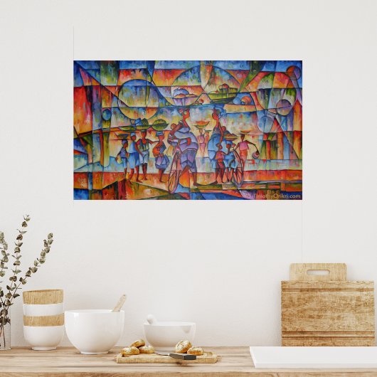 Dialogue de rue II - Impression sur toile (Cuisine)