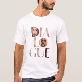 Dialoog Gezichten Gradiënt Letters T-shirt