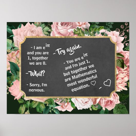 Dialoog over de Romantische Wiskunde in de Zwarte Poster (Voorkant)