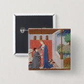 Dialoog tussen Boethius en Filosofie Vierkante Button 5,1 Cm (Voorkant /achterkant)