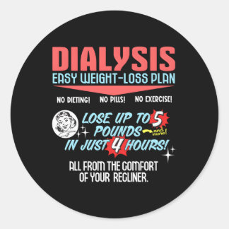 Dialyse Gewichtsverlies Plan A Dialysepatiënt Ronde Sticker