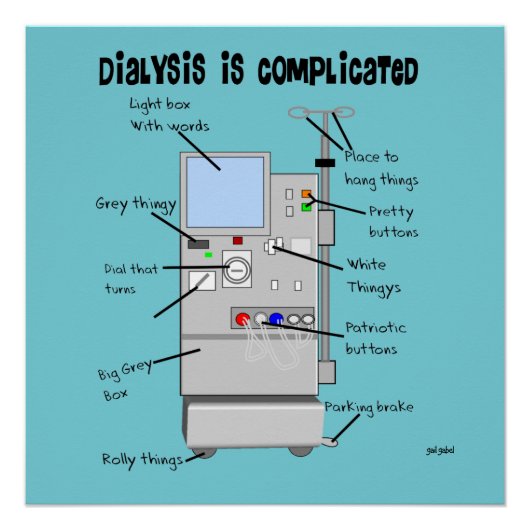 Dialyse Humor kussen Perfect Poster (Voorkant)