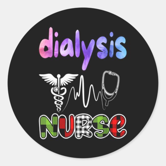 Dialyse Nefrologie Nierziekte Verpleegkunde 1 Ronde Sticker (Voorkant)