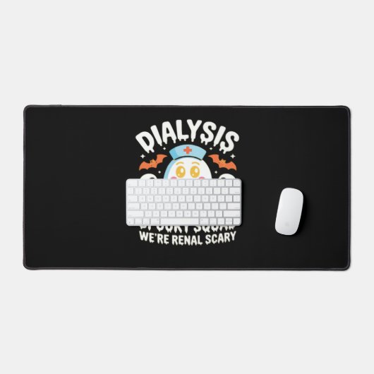 Dialyse Nefrologie Verpleegster Schattige Hallowee Bureaumat (Keyboard & Muis)