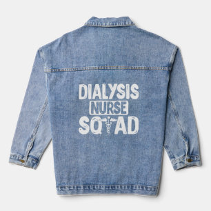 Dialyse Nurse Squad Cute Dialyse Nursing Nieren Denim Jacket
