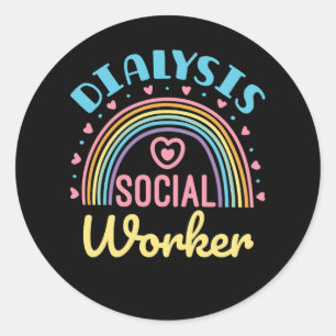 Dialyse Social Worker Renal LCSW Ronde Sticker