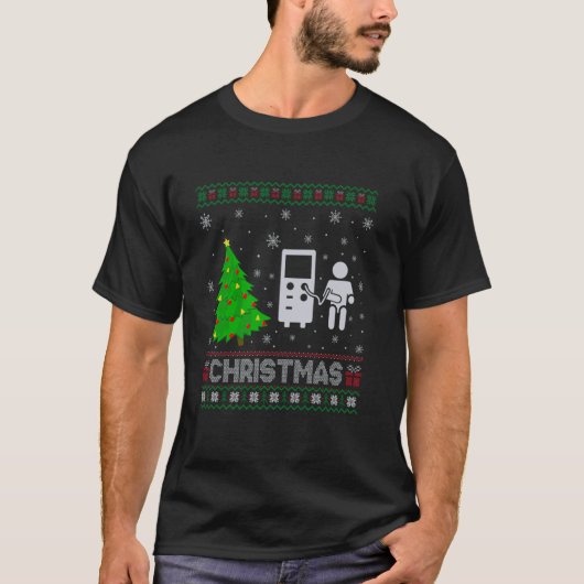 Dialyse Tech Xmas Tree Lighting Ugly Christmas SW T-shirt (Voorkant)