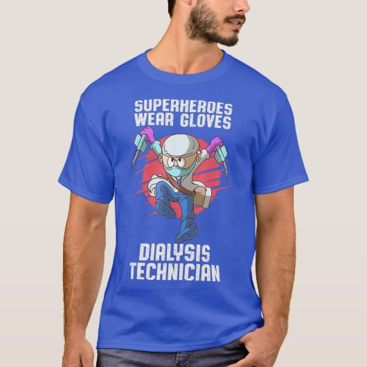 Dialyse Technicus Draag Nefrologie Tech T-shirt (Voorkant)
