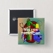 Dialyse-technicus Kunstgeschenken Vierkante Button 5,1 Cm (Voorkant /achterkant)