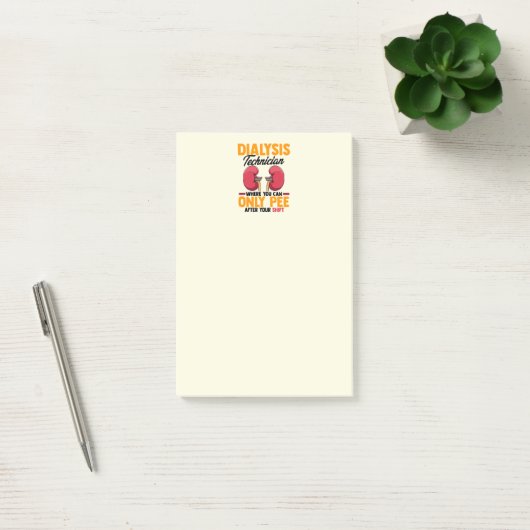 Dialyse Technicus Nefrologie Nieren Post-it® Notes (Kantoor)