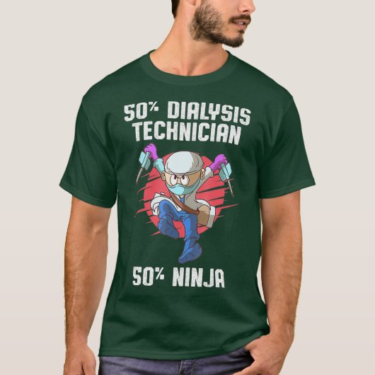 Dialyse Technicus Ninja Nephrology Tech T-shirt (Voorkant)