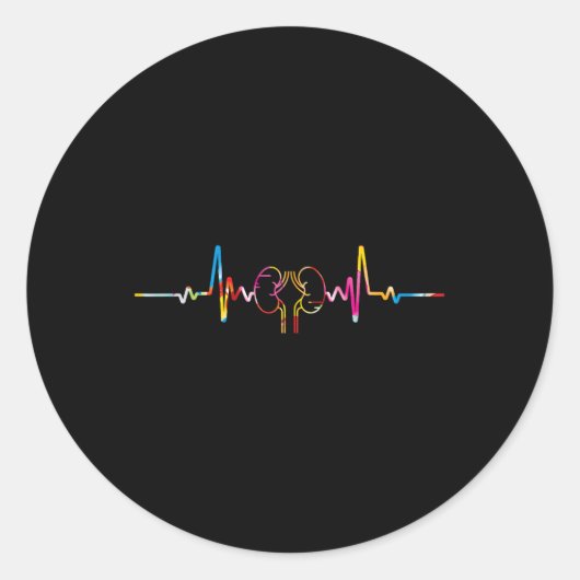 Dialyse Technicus Verpleegkundige - Nierhartslag V Ronde Sticker (Voorkant)