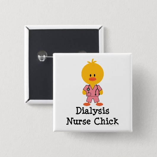 Dialyse Zenuwen Chick Button (Voorkant /achterkant)