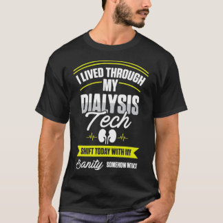 Dialysetechnicus heeft doorlopend niefrologie door t-shirt