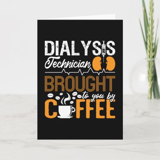 Dialysetechnicus, veroorzaakt door koffie-technicu kaart (Voorkant)