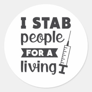 Dialysetechniek i stab mensen voor een levende ver ronde sticker
