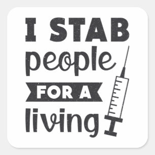 Dialysetechniek i stab mensen voor een levende ver vierkante sticker