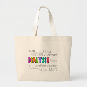 Dialyseterminologie — cadeaus grote tote bag