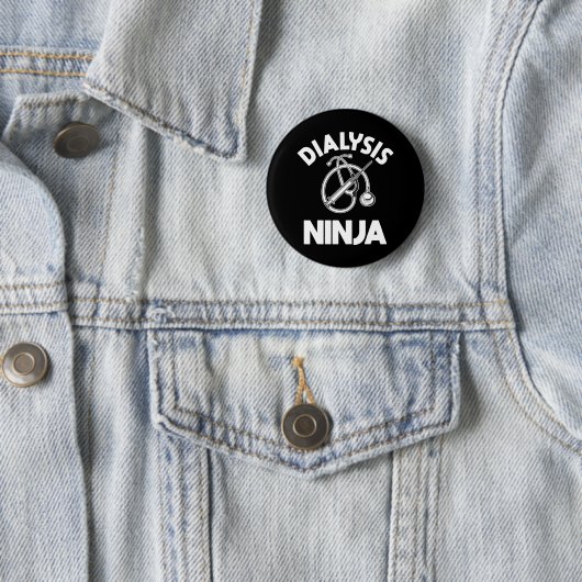 Dialyseverpleegkundige Ninja Nefrologie RN Renaal  Ronde Button 5,7 Cm (In situ)