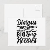 Dialysis Techs Do It With Big Long Needles Tech Briefkaart (Voorkant / Achterkant)