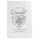 Diamant 60e anniversaire personnalisé sac cadeau b (Dos)
