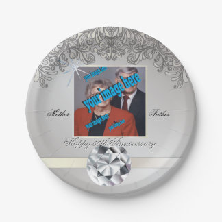 Diamant 60e Bruiloft Jubileum Beschikbaar Papieren Bordje