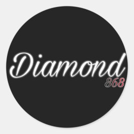 Diamant 868 logo ronde sticker