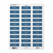 Diamant achtergrond Adresetiketten (blauw) Etiket (Full Sheet)
