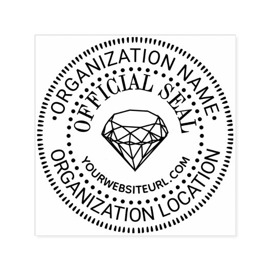 Diamant Algemene Aangepaste Officiële Stempel Naam (Design)