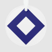 Diamant blanc, Bordure bleu gras (dos)
