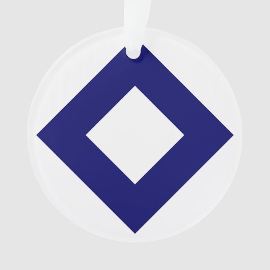 Diamant blanc, Bordure bleu gras (devant)