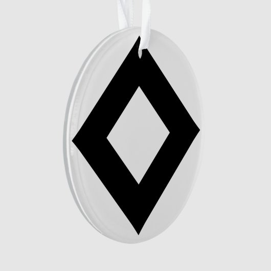 Diamant blanc, Bordure noire en gras (devant)