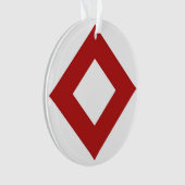 Diamant blanc, Bordure rouge gras (devant)