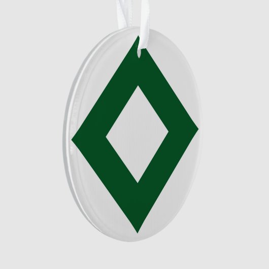 Diamant blanc, Bordure vert gras (devant)