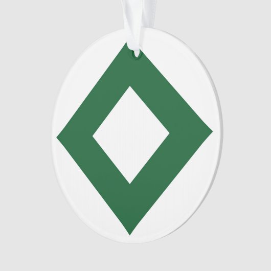 Diamant blanc, Bordure vert gras (devant)