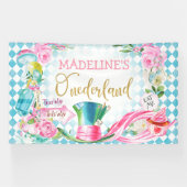 Diamant bleu 6x10 Alice Onederland Bannière d'anni (Horizontal)