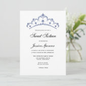 Diamant bleu et marine Tiara Sweet 16 Invitation d (Debout devant)